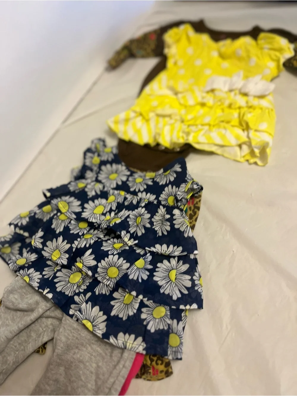 New born baby girl clothes bundle 3 tops and 3 bottom